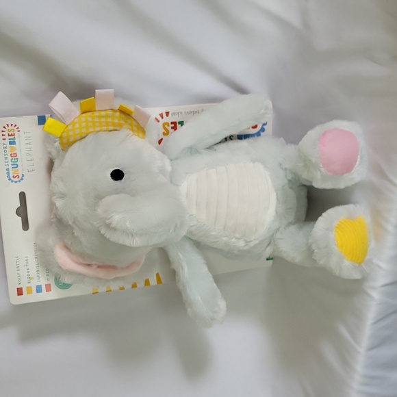 Snuggables Sensory Elephant Plush Rattle Crinkle Toy New With Tag 12" - Picture 6 of 8